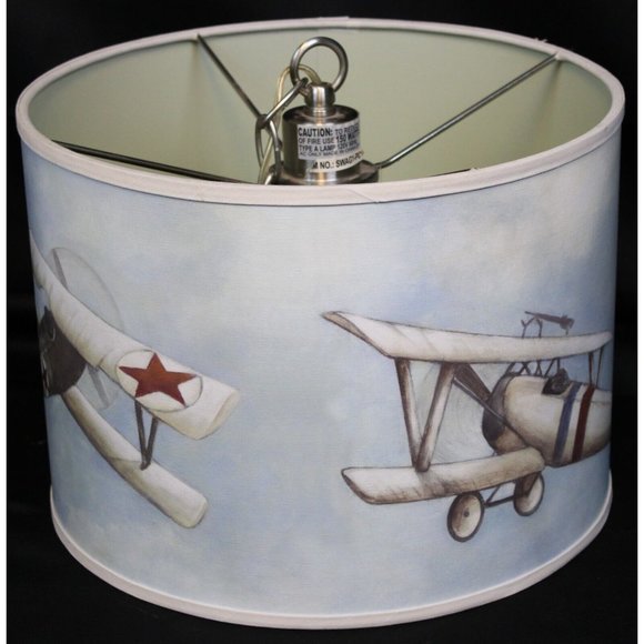 WW1 Fighter Jet Lamp Shade Ceiling Fixture Hanging Planes Aircraft Aviation War - Picture 2 of 10